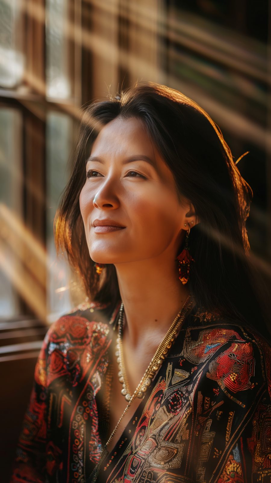 A person in a quiet, reflective moment
